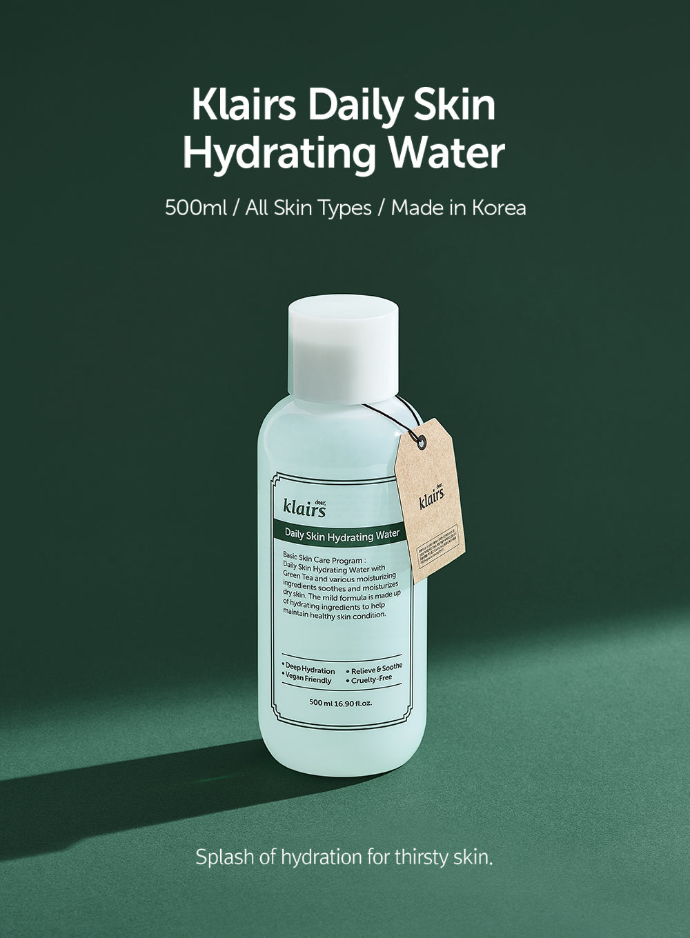 Daily Skin Hydrating Water (500ml) Dear, Klairs KBEAUTY LEWKIN