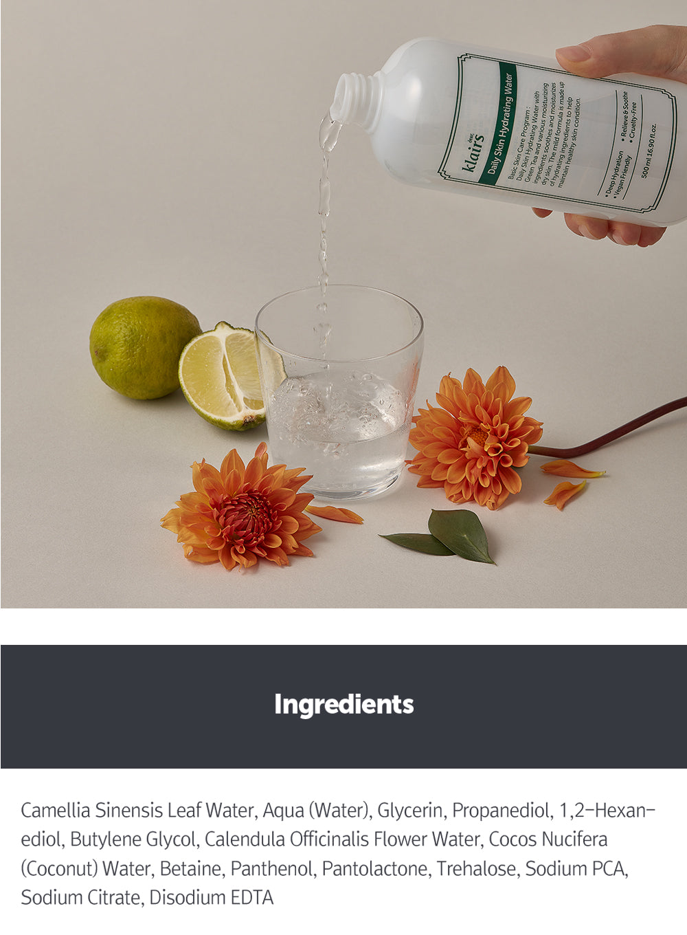 Daily Skin Hydrating Water (500ml) Dear, Klairs KBEAUTY LEWKIN