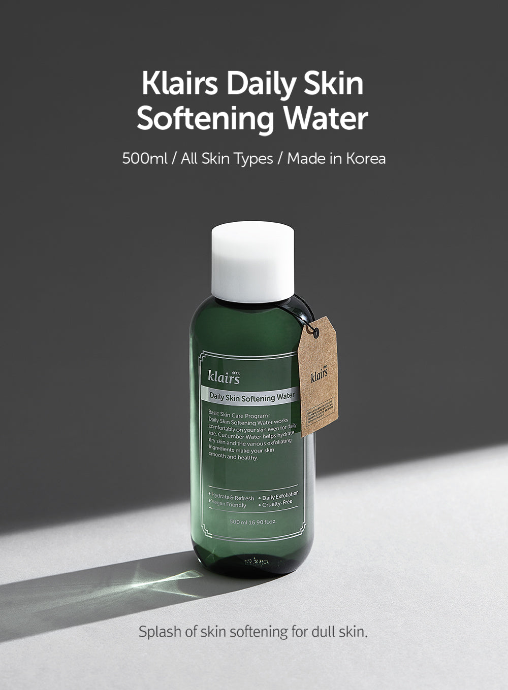 Daily Skin Softening Water (500ml) Dear, Klairs KBEAUTY LEWKIN