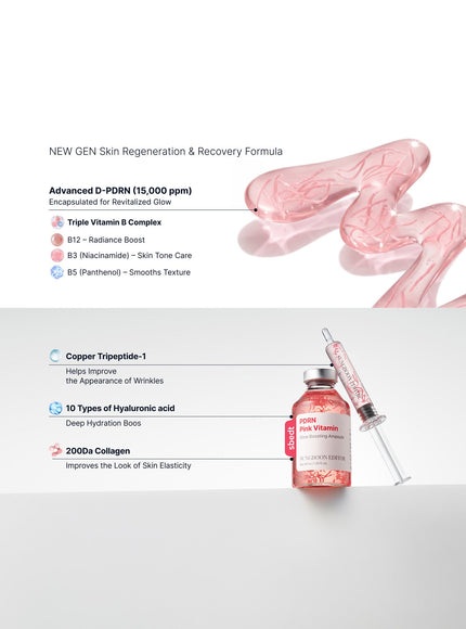 PDRN Pink Vitamin Glow Boosting Ampoule (40ml)