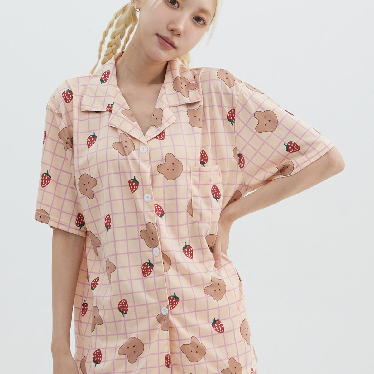 Teddy Strawberry Pajama Set IY323