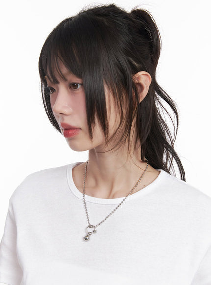 dante-ball-necklace-iy530 / Silver