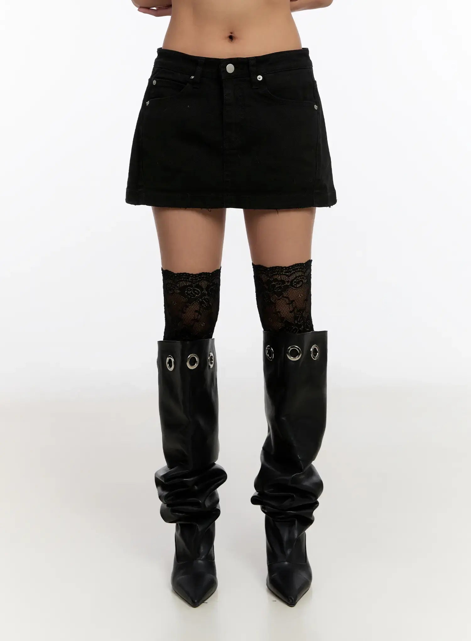 distressed-cotton-mini-skirt-cn527