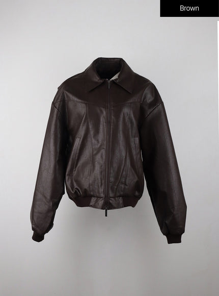 zip-up-faux-leather-bomber-jacket-ij403
