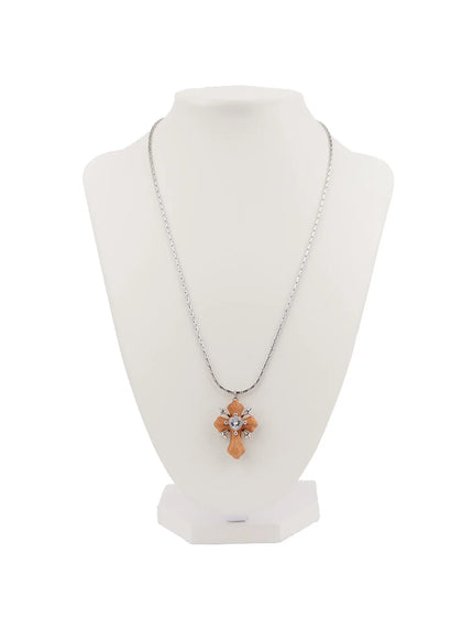 Rustic Cross Pendant Necklace CM505