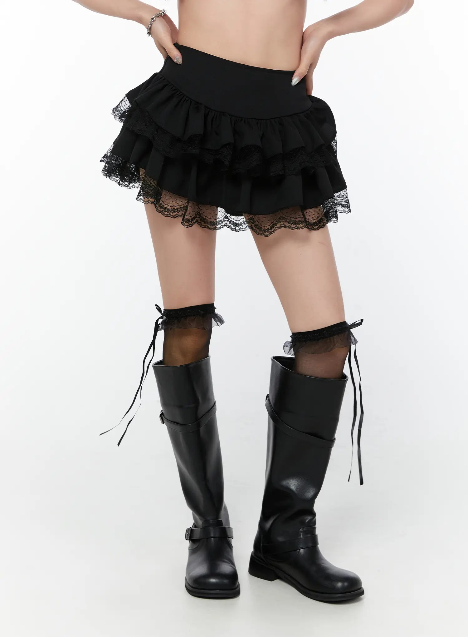 tiered-lace-ruffle-mini-skirt-cy514