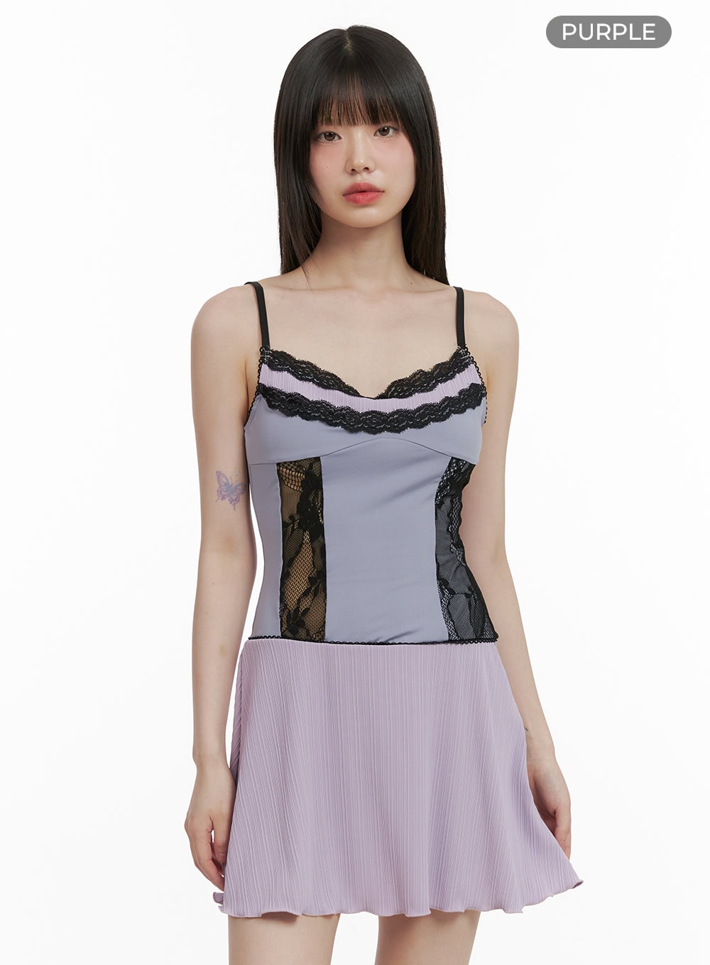lace-sleeveless-flare-mini-dress-cy428