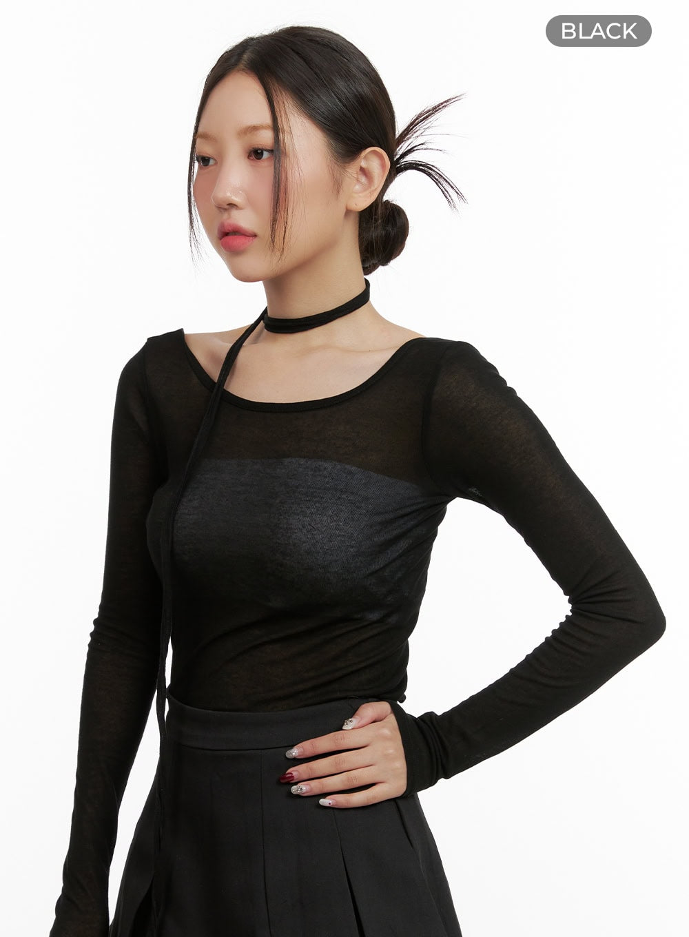 sheer-u-neck-top-with-scarf-ou403