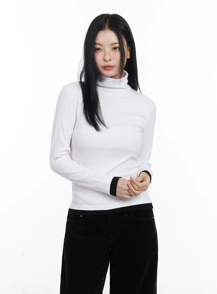 contrast-cuff-turtleneck-long-sleeve-top-cj520