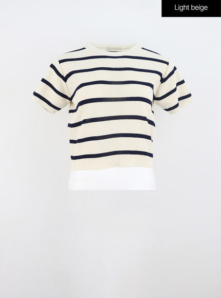 short-sleeve-stripe-sweater-ou326