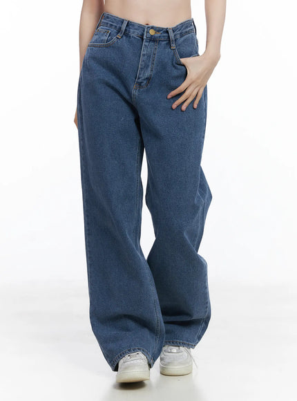 Ashlyn High-Waist Fleece-Lined Wide-Leg Jeans CJ507