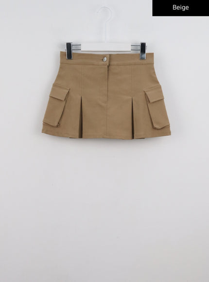 cargo-pleated-mini-skirt-cl326