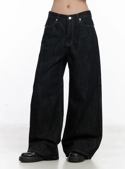 Violet Studded Baggy Jeans CJ530