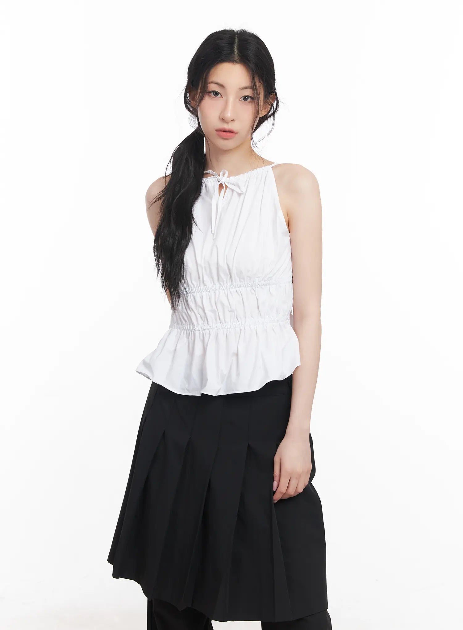 shirred-halter-neck-blouse-cu510