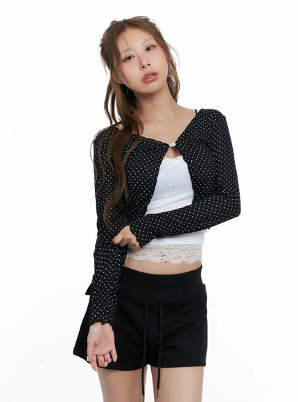 polka-dot-cropped-cardigan-cl510