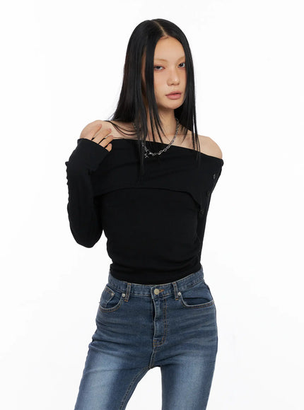 side-button-off-shoulder-long-sleeve-cs509