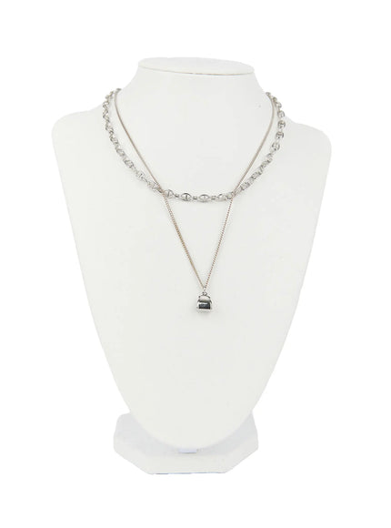 Mini Bag Pendant Layered Necklace CC0608