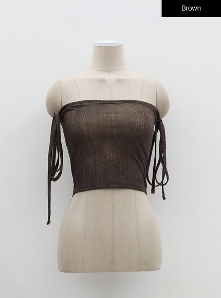 Lace-Up Detail Tube Top BF323