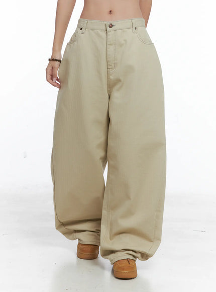 Summer Stitch Wide Cotton Pants CS503