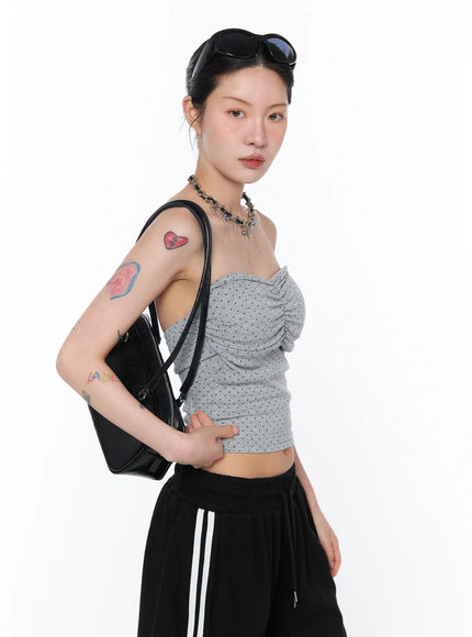 ruched-polka-dot-strapless-top-ca527