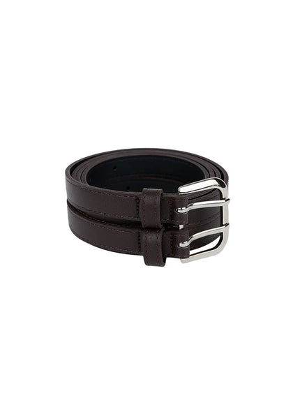 Double Strap Faux Leather Belt CG511