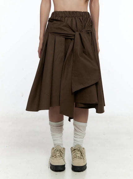 Wrap Flowy Midi Skirt CS518