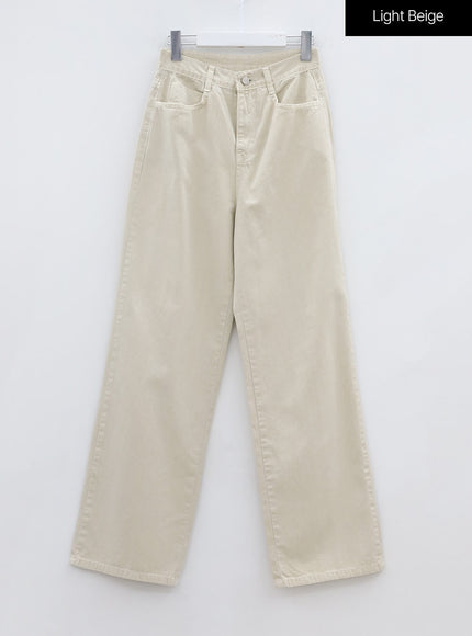 Long Cotton Colored Wide Pants OU15