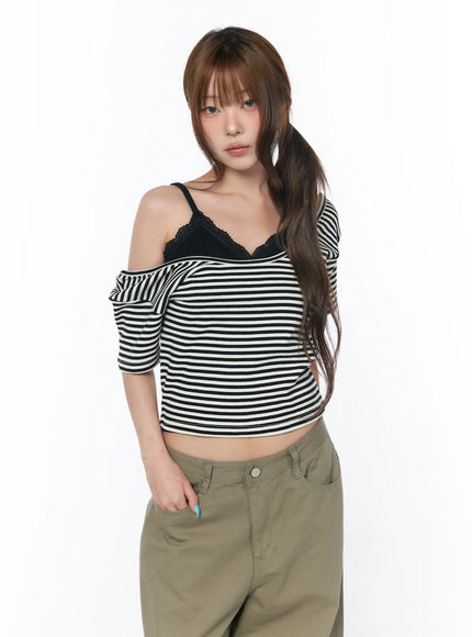 striped-u-neck-crop-tee-cy529