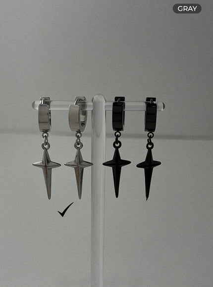 pointed-cross-one-touch-piercings-il415 / Gray