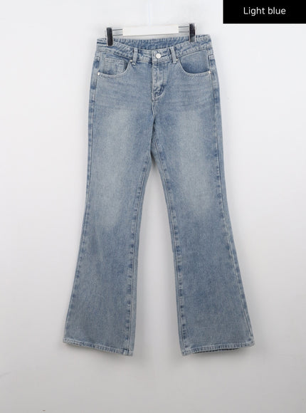washed-bootcut-jeans-cn315-1 / Light blue