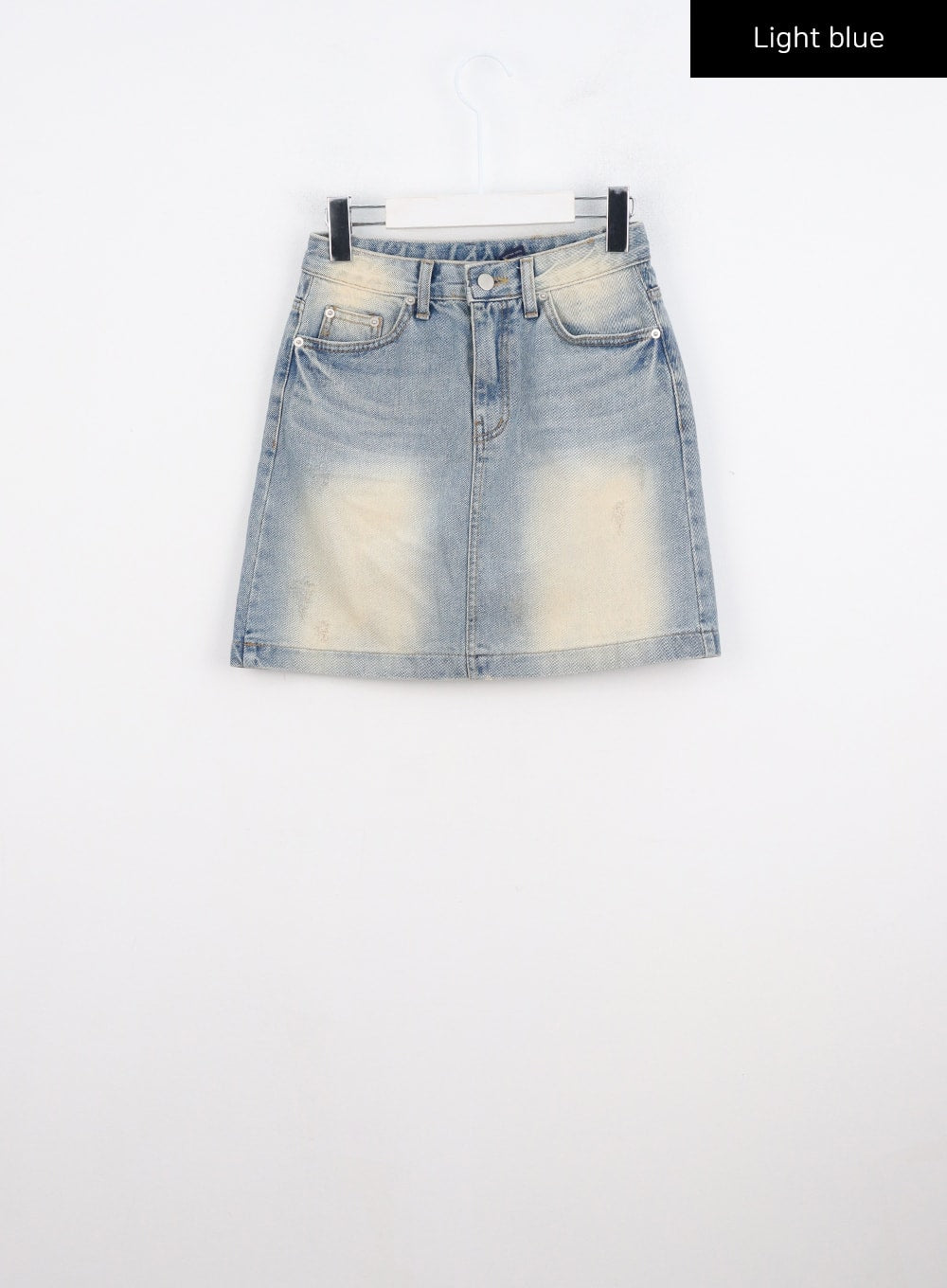 washed-denim-mini-skirt-co330 / Light blue