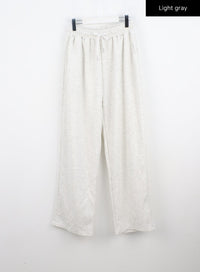 wide-fit-bandedsweat-pants-co330 / Light gray
