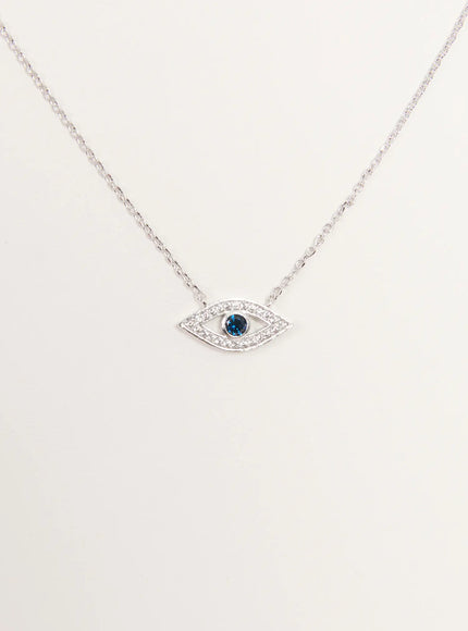 acc-sapphire-gaze-necklace-kc1008 / Silver