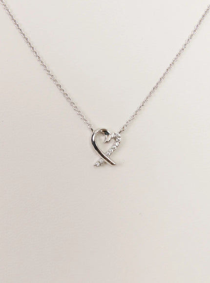 acc-trailing-heart-necklace-kc1008 / Silver