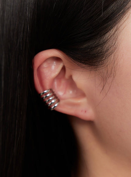 balen-clip-on-earrings-1pcs-ia524 / Silver