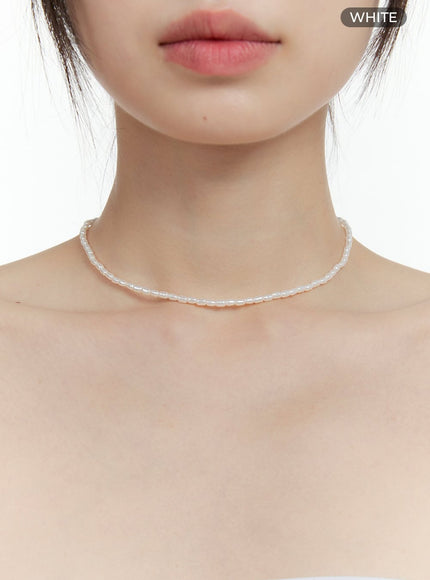 ellipse-necklace-ig406 / White