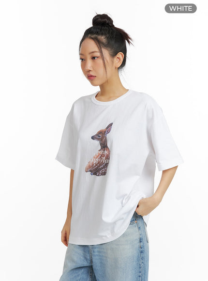 animal-graphic-short-sleeve-tee-cf419 / White