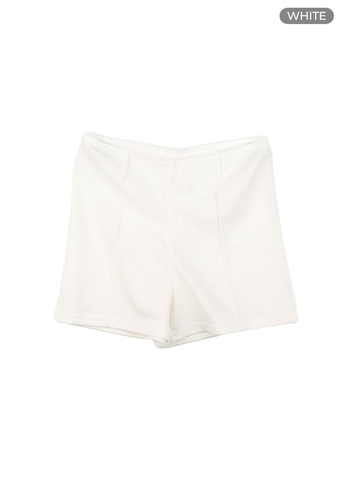 lace-trim-shorts-cm421 / White