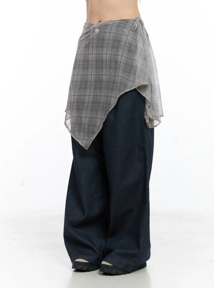 layered-plaid-mesh-midi-skirt-cs524