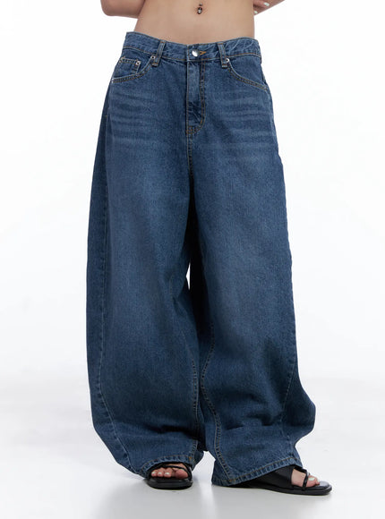 Shuhua Washed Wide-Leg Denim Jeans CL510