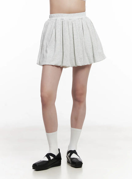 Comfy Gray Pleated Skirt CL516