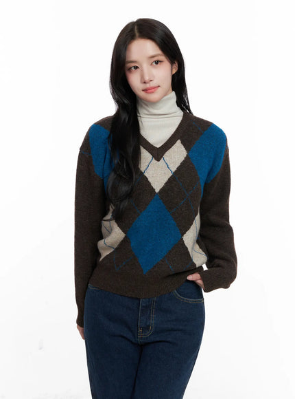 casual-argyle-long-sleeve-knit-co522