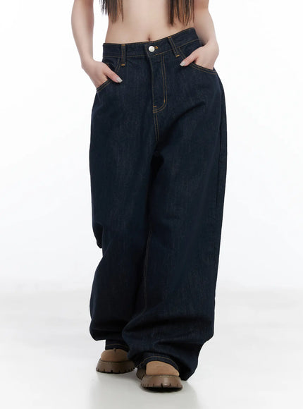 Rowyn Wide Leg Jeans with Pocket Detail CF523
