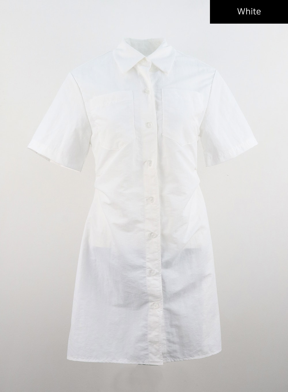 nylon-mini-shirt-dress-cu329
