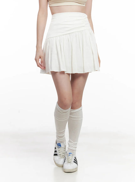 asymmetric-shirred-mini-skirt-cl524