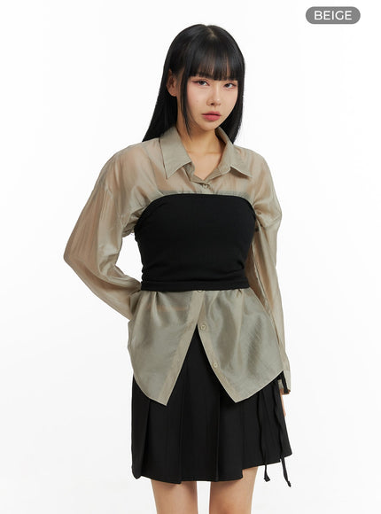 solid-chiffon-blouse-cm406 / Beige