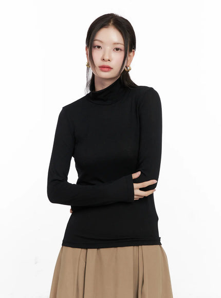 basic-turtleneck-long-sleeve-co530 / Black