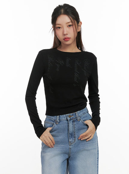 softtouch-long-sleeve-blouse-cn428 / Black