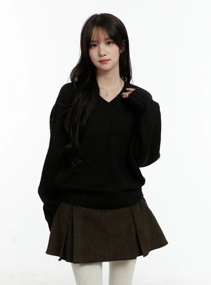 Oversized V-Neck Sweater CD523