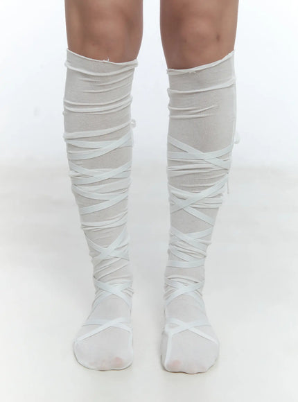ribbon-strap-knee-length-socks-cu527